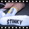 SneakFreaxx Chaussettes STINKY SOXX Blanc-Jaune